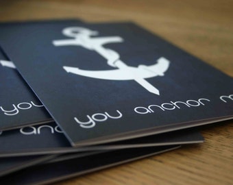 Valentine&#39;s Day Card | Fathers Day Card You Anchor Me Card | Love Greeting Card | Thank You Love Card | Card for Husband