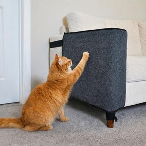 Cat Couch Scratch Protector for Sofa Armrest – Upholstery Arm Cover for Cats, Scratch Resistant Fabric, Pet Sofa Arm Guard