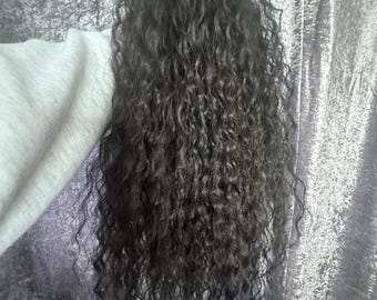 Long Kanekalon Ponytail Extension - 60cm Synthetic Hairpiece, Clip-in Braid for Hairstyles