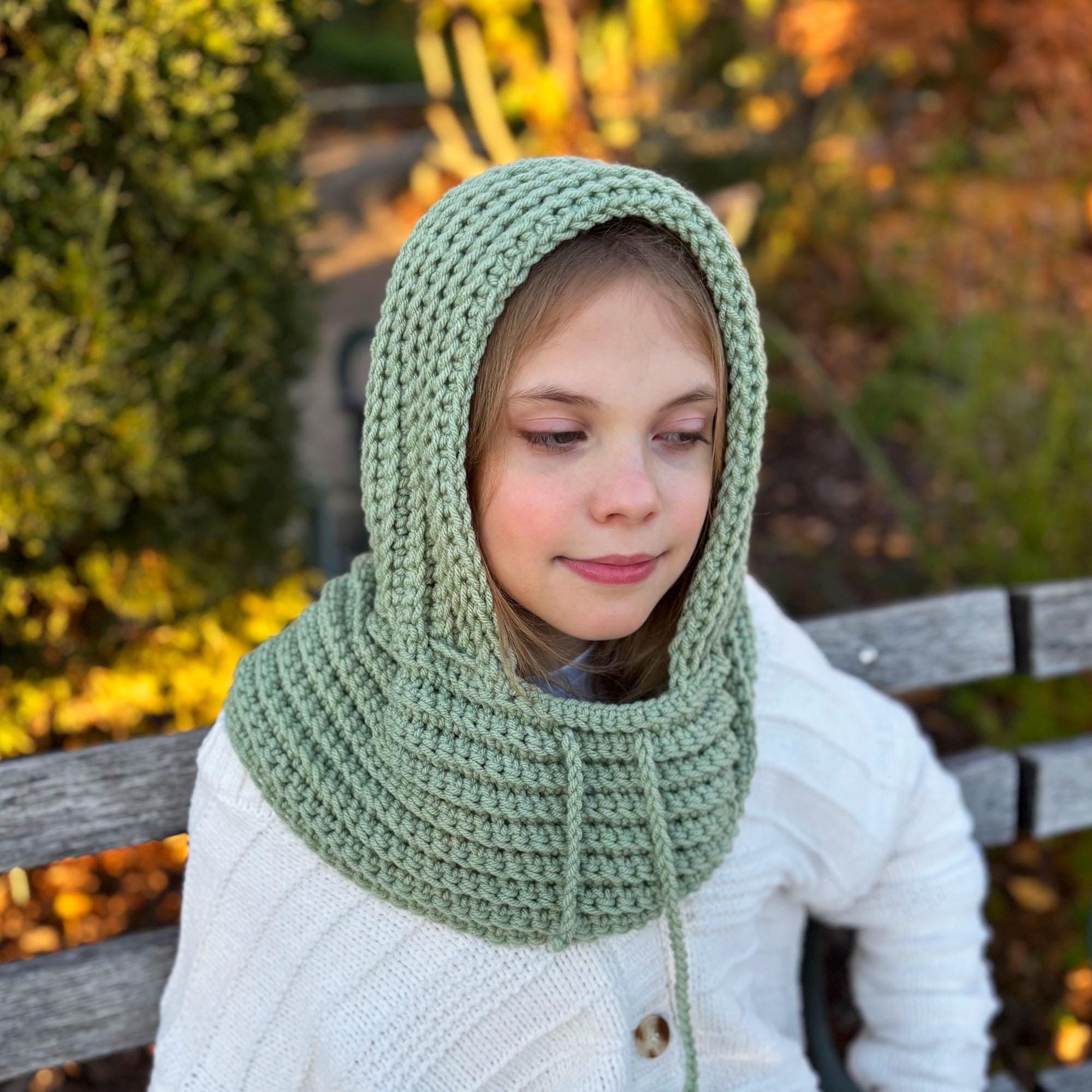 Crochet Hood Pattern Hooded Cowl Scarf – Everhood, Easy and Quick ...
