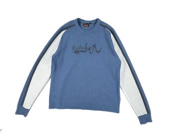 Quicksilver vintage blue/white knit sweater pullover