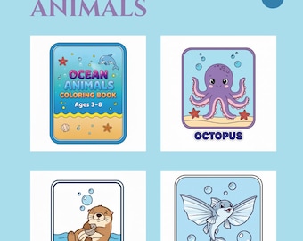 Kleurboek oceaandieren: 100 afdrukbare pagina's en activiteiten (pdf)