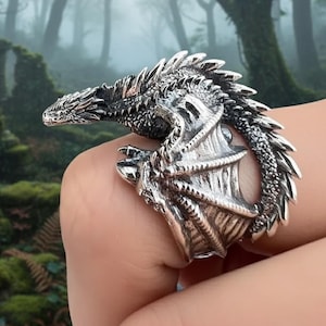 Handmade Wrap Dragon Ring Symbolizes Power, Domineering and Adjustable Opening Ring