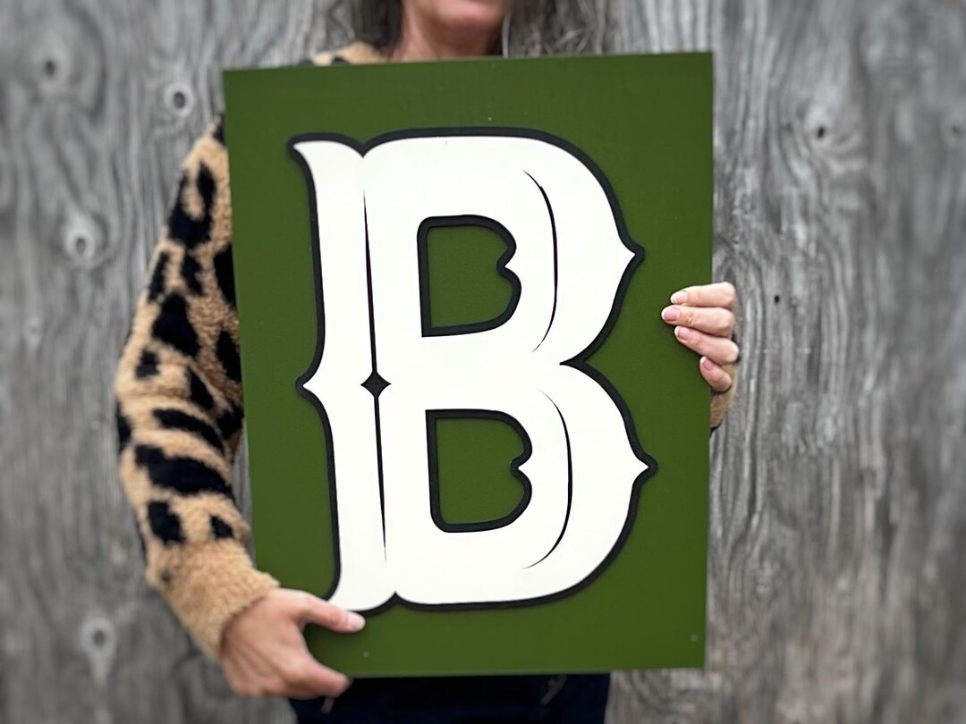 B3 Lettering Handmade Wooden Letter B: 3D Circus Font Wall Art - Etsy