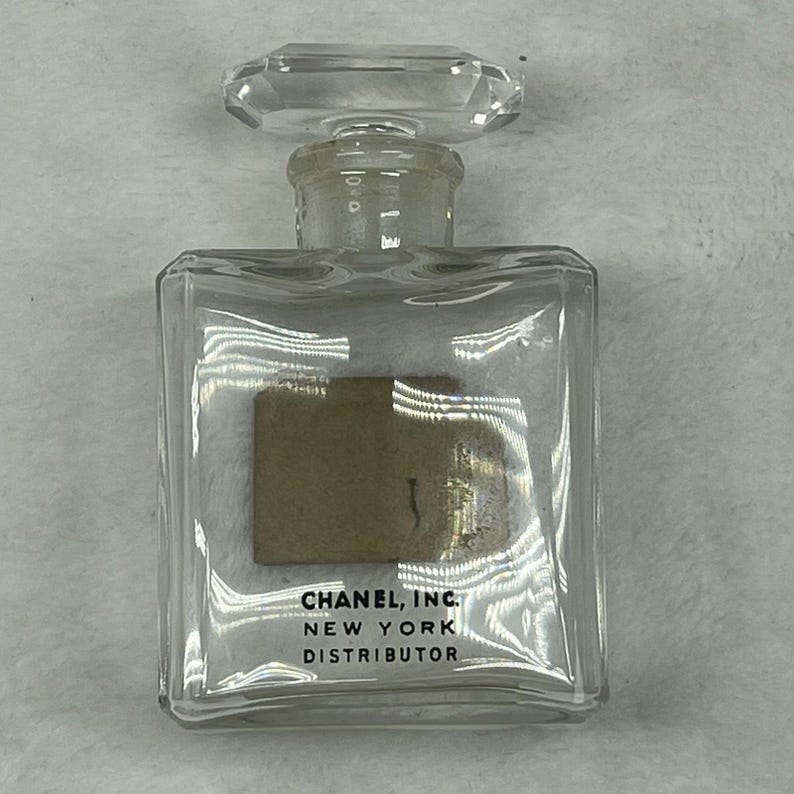 Vintage Chanel No 5 Parfum Bottle Size 8 Empty Mini Perfume Bottle 1/2 oz immagine 2