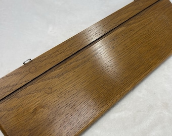 Wood Wall Shelf Plate Groove Display Rack 15.5" Mid Century Traditional Simple Style Rectangular