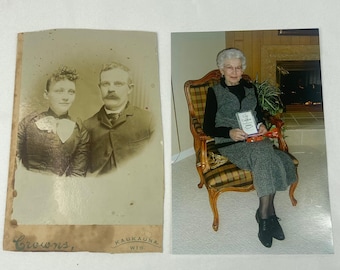 Antique Cabinet Card Kaukauna WI Larsen Walls Swaer Family Photos