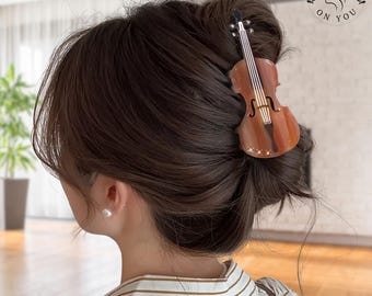 Violin Hair Claw Clip – Acetate Musical Hair Accessory