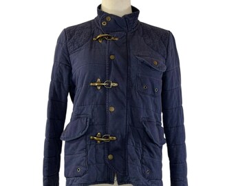 Vintage Y2K Lauren Jeans Co. Ralph Lauren Navy Quilted Fireman Jacket