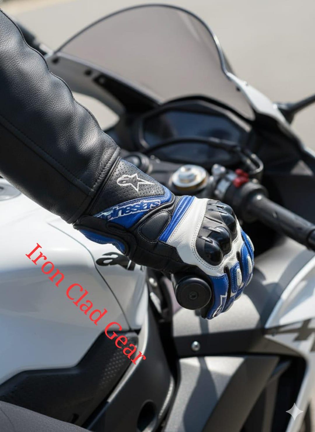 Alpinestars Racing Gloves: Cowhide/kangaroo Leather, Motorcycle ...