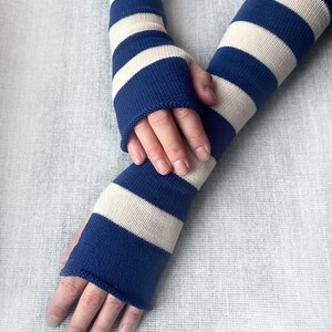 Long Fingerless Gloves, Thumbhole Arm Warmers