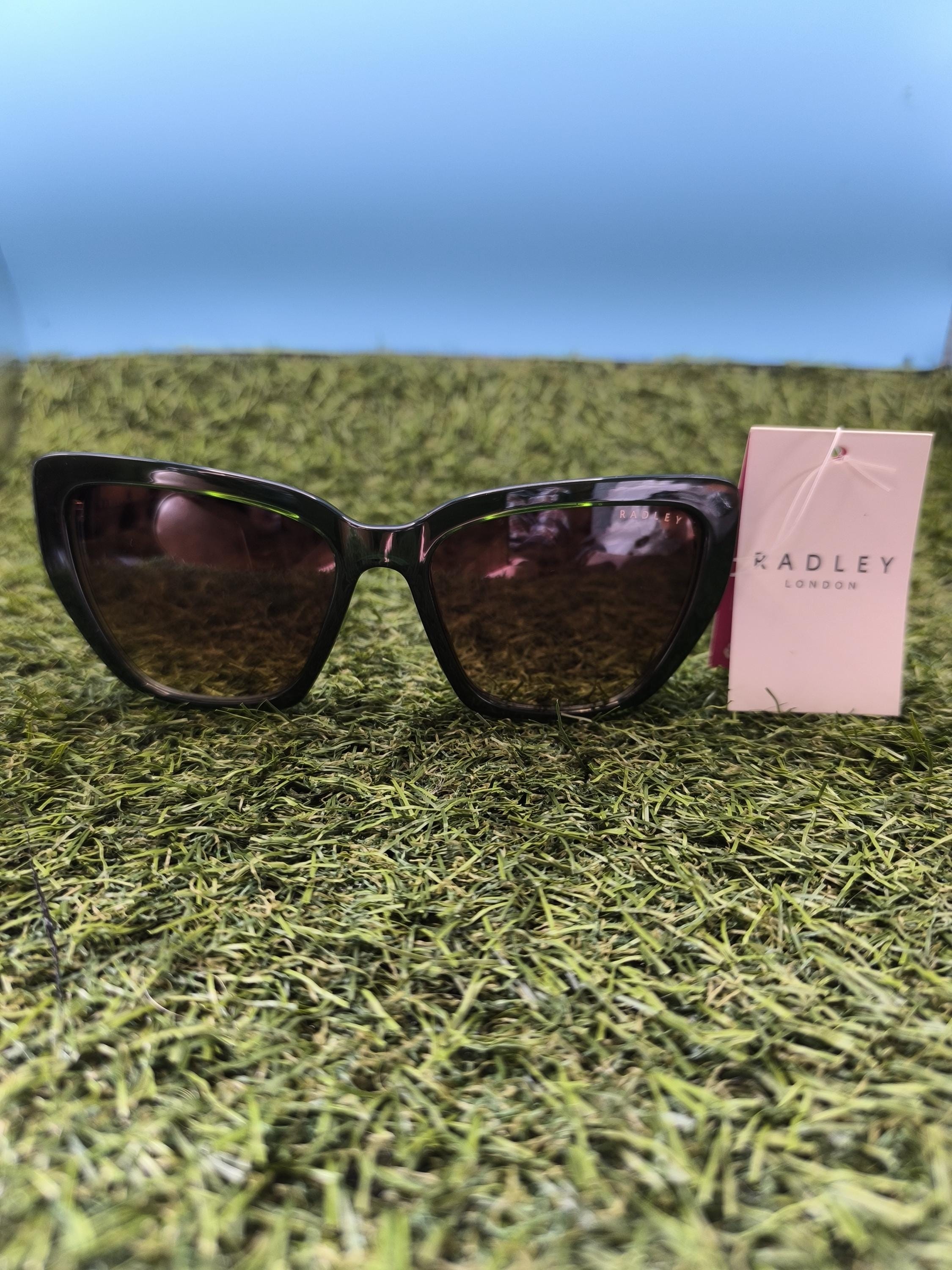 Radley oversized womens designer sunglasses dark emerald green and tortoise shell