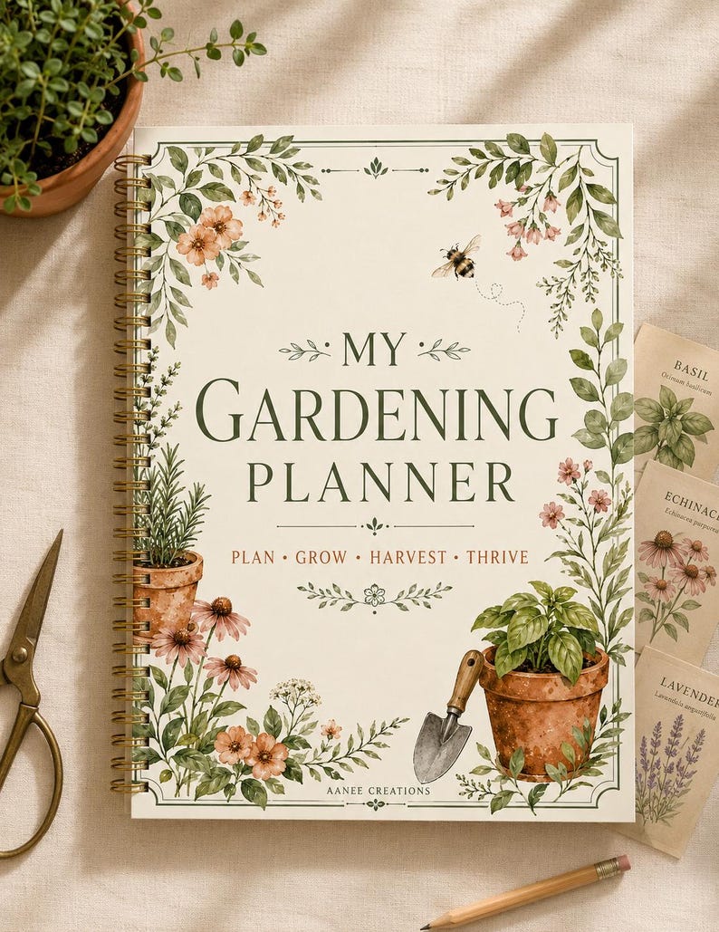 Printable Gardening Planner, 80-page Garden Journal, Planting and ...