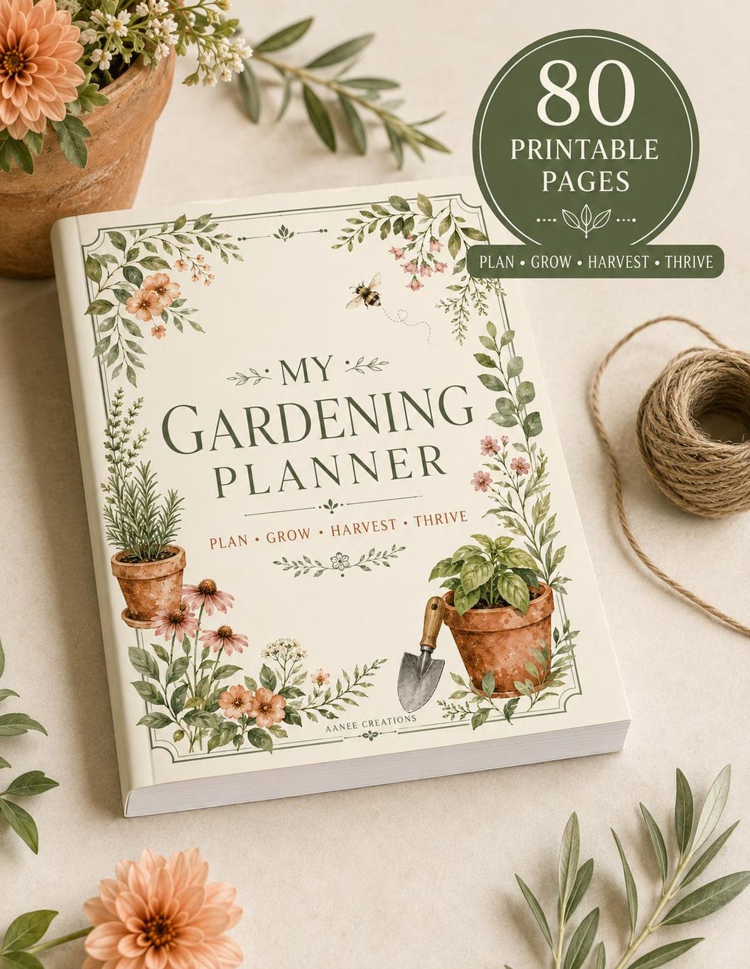Printable Gardening Planner, 80-page Garden Journal, Planting and ...