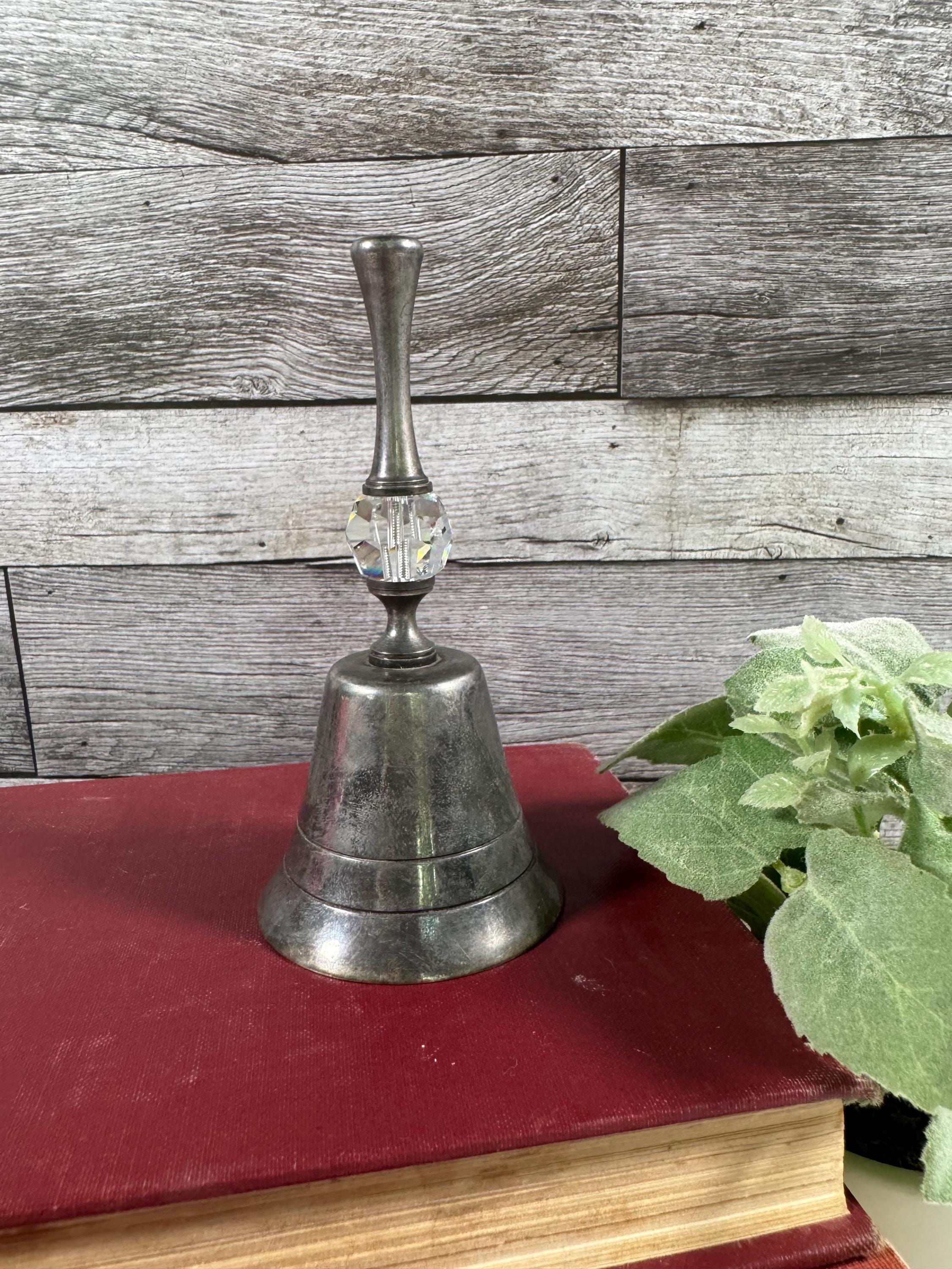 Vintage Silver Hand Bell - Etsy
