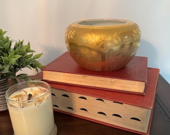 Antyczna misa Rosenthal Selb Bavaria Gold Floral z porcelany Cachepot