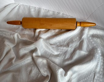 Vintage Foley Wooden Rolling Pin 17.5" Solid Maple Wood, Farmhouse Kitchen Decor, Mid Century Baking Tool, Primitive Country Cottagecore