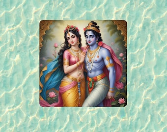 Hindu God and Goddess Radha and Krishna 100% waterproof vinyl sticker decal - many sizes available