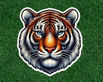 Beautiful Bengal Tiger 100% waterproof vinyl sticker decal - many sizes available