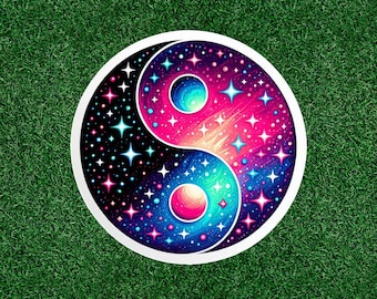Schöner Himmel Yin Yang Design 100% wasserfester Vinyl Aufkleber - viele Größen erhältlich