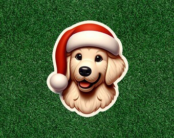 Cute Golden Retriever dog 100% waterproof vinyl sticker decal - many sizes available