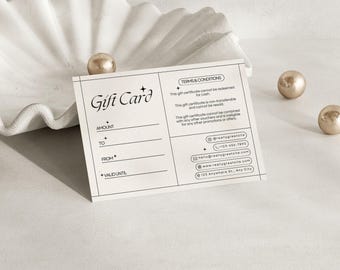 Digital Gift Certificate Template Design Customizable Voucher Beauty Business Card Canva Editable Nail Salon Owner Entrepreneur Small