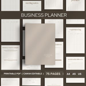 Digital Business Planner Template Complete Entrepreneur System Marketing Strategy Guide Financial Tracking Tools Professional Planning Package Startup Resource Collection Business Management Workbook Comprehensive Organization System