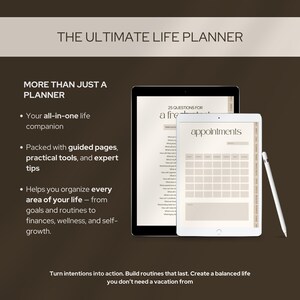 Productivity System Planner Digital Format Complete Life Management Tool Mental Health Tracking Journal Habit Formation Templates Goal Achievement Worksheets Financial Planning Pages Daily Schedule Organizer Weekly Calendar System Monthly