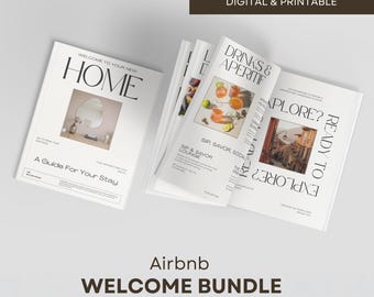 Airbnb Host Template Bundle Canva Digital Design Welcome Book Vacation Rental Guide Checklist Property Management Kit Organization Guest