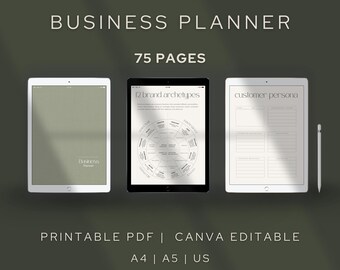 Minimalist Business Planner Startup Guide Entrepreneur Toolkit Office Organization System Template Marketing Plan Workspace Design Tools