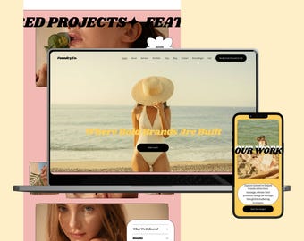 Squarespace Website Template Business Website Design Package Digital Branding Social Media Marketing Agency Website Solution Small Business