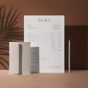 Minimalist Invoice Template Professional Billing Document Clean Design Layout Business Financial Solution Editable Canva Format Digital Receipt Template Client Information Section Payment Details Area Company Branding Space Neutral