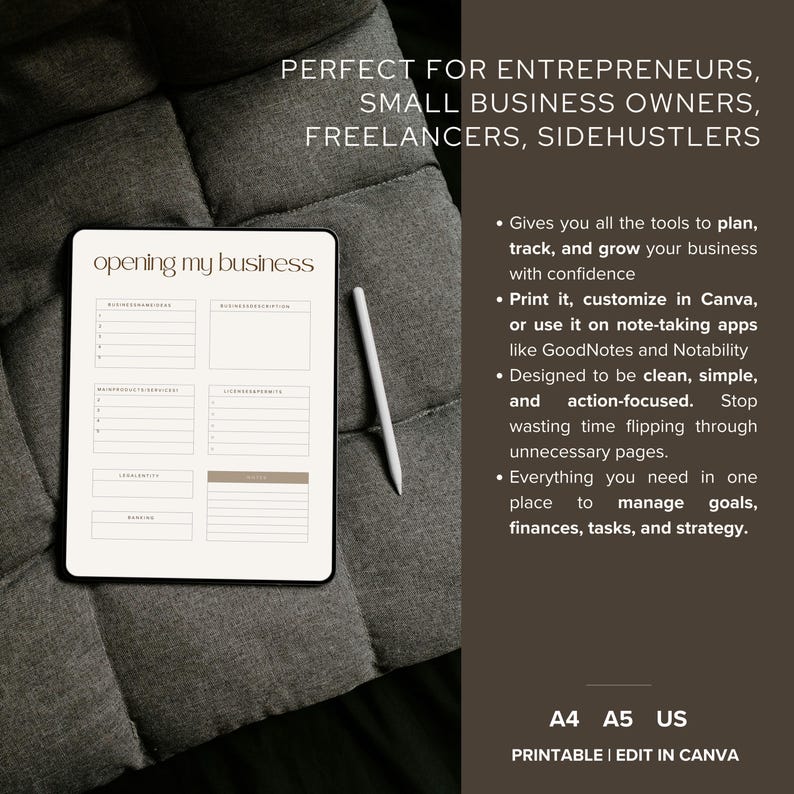 Professional Business Planner Digital Planning System Complete Marketing Guide Financial Management Tools Entrepreneur Success Package Business Organization Workbook Comprehensive Strategy Collection Multiple Size Options Premium Quality