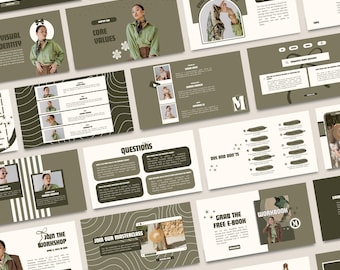 Branding Masterclass Canva Presentation Template, Online Course Slide Deck, Coaching Program Slides, Brand Building Pitch Deck, Editable