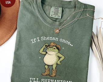 T-shirt si je fais une manigance aux couleurs du confort, chemise grenouille cow-boy, sweat-shirt meme animal rigolo, haut meme grenouille, cadeau pour amateur de grenouilles