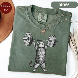Lustiges Katzen-Fitnessstudio-Shirt, Katzen-Trainings-T-Shirt, lustiges Kreuzheben-Katzenmeme-Shirt, Gym Pump-Abdeckung, Training T-Shirt, Unisexkatzenliebhabergeschenk