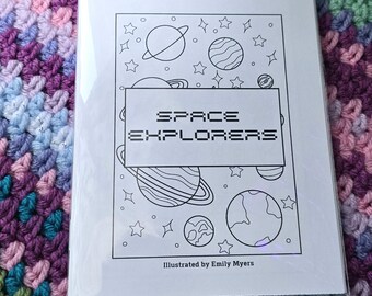 Space Explorers Mini Coloring Book