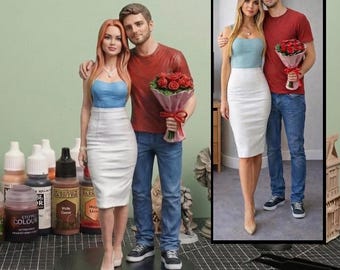 Estatua hecha a mano de ti mismo a partir de fotos, regalo personalizado de estatua impresa en 3D