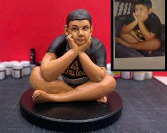 Turn your image into a handmade statue, Personalized Statue Gift, present for him