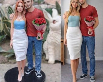 Trasforma la tua immagine in una statua personalizzata realizzata a mano, regalo personalizzato con statua stampata in 3D