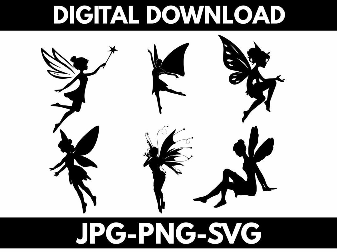 Fairy Svg\ Cute Fairy Svg\ Fantasy Fairy Svg\ Fairy Silhouette Svg ...