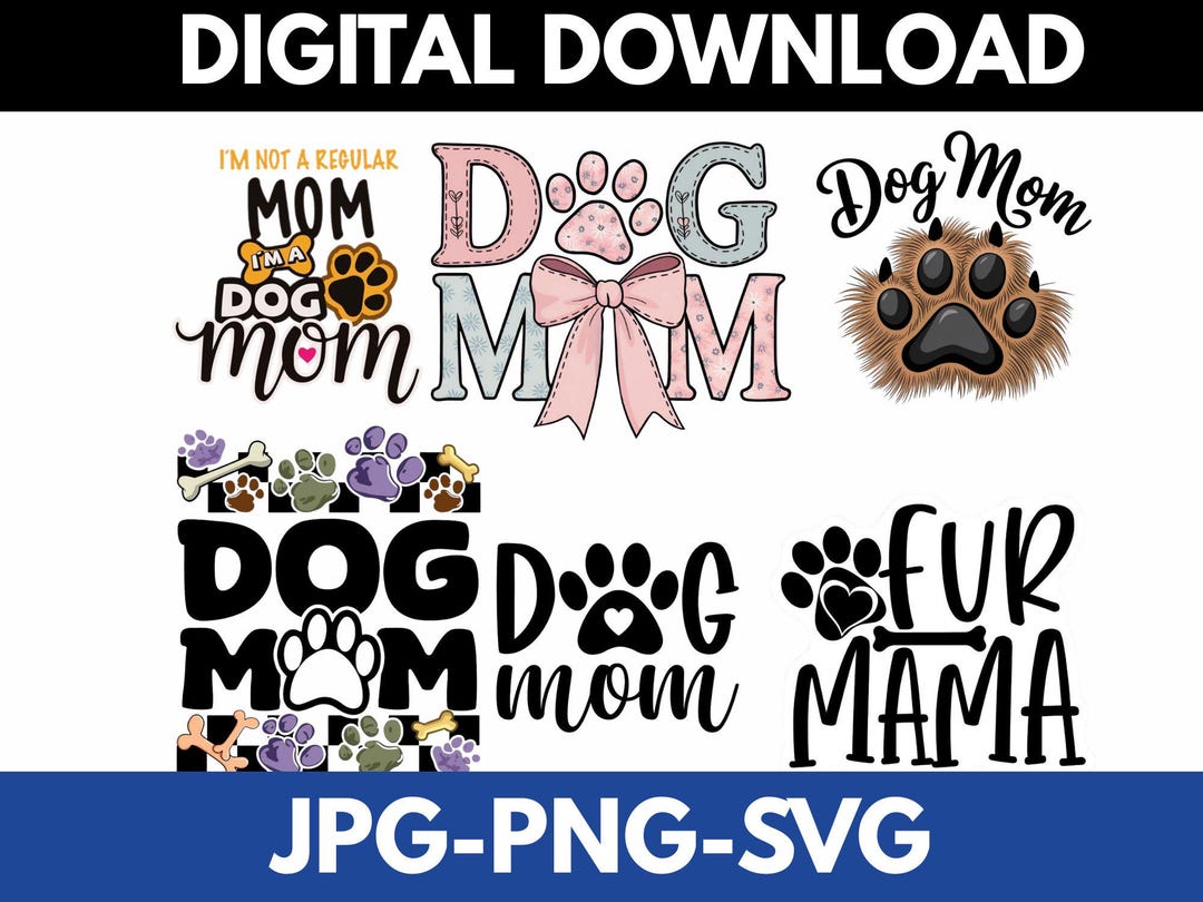 Dog Mom Svg\ Dog Lover Svg\ Pet Mom Svg\ Fur Mama Svg\ Dog Mom Life Svg ...