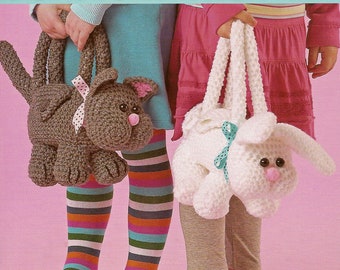 Crochet Critter Purses Pattern (PDF)