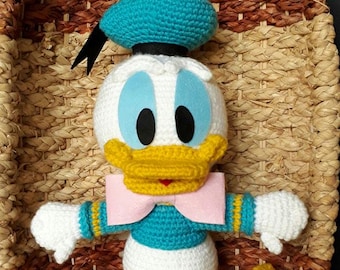 English translated- Crochet Donald Duck Disney Amigurumi, Japanese pattern diagram, PDF