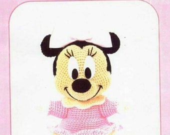 English translated- Crochet Minnie baby, Disney Amigurumi, Japanese pattern, PDF
