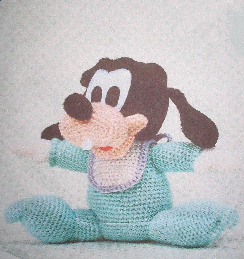 English translated Crochet Baby Goofy, Disney Amigurumi, Japanese pattern diagram, PDF image 1