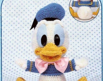 English translated- Crochet Donald Duck Disney Amigurumi, Japanese pattern diagram, PDF