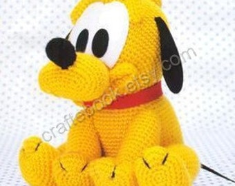 English translated- Crochet Disney Pluto Baby Amigurumi, Japanese pattern diagram, PDF