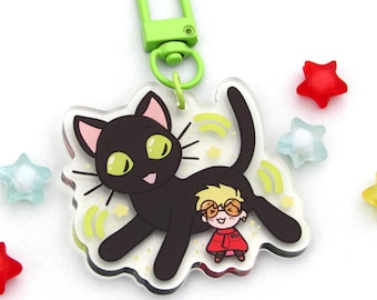 Llavero Trigun Kuroneko y Teru Vash