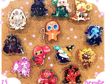 Pines acrílicos de Cookie Run Kingdom